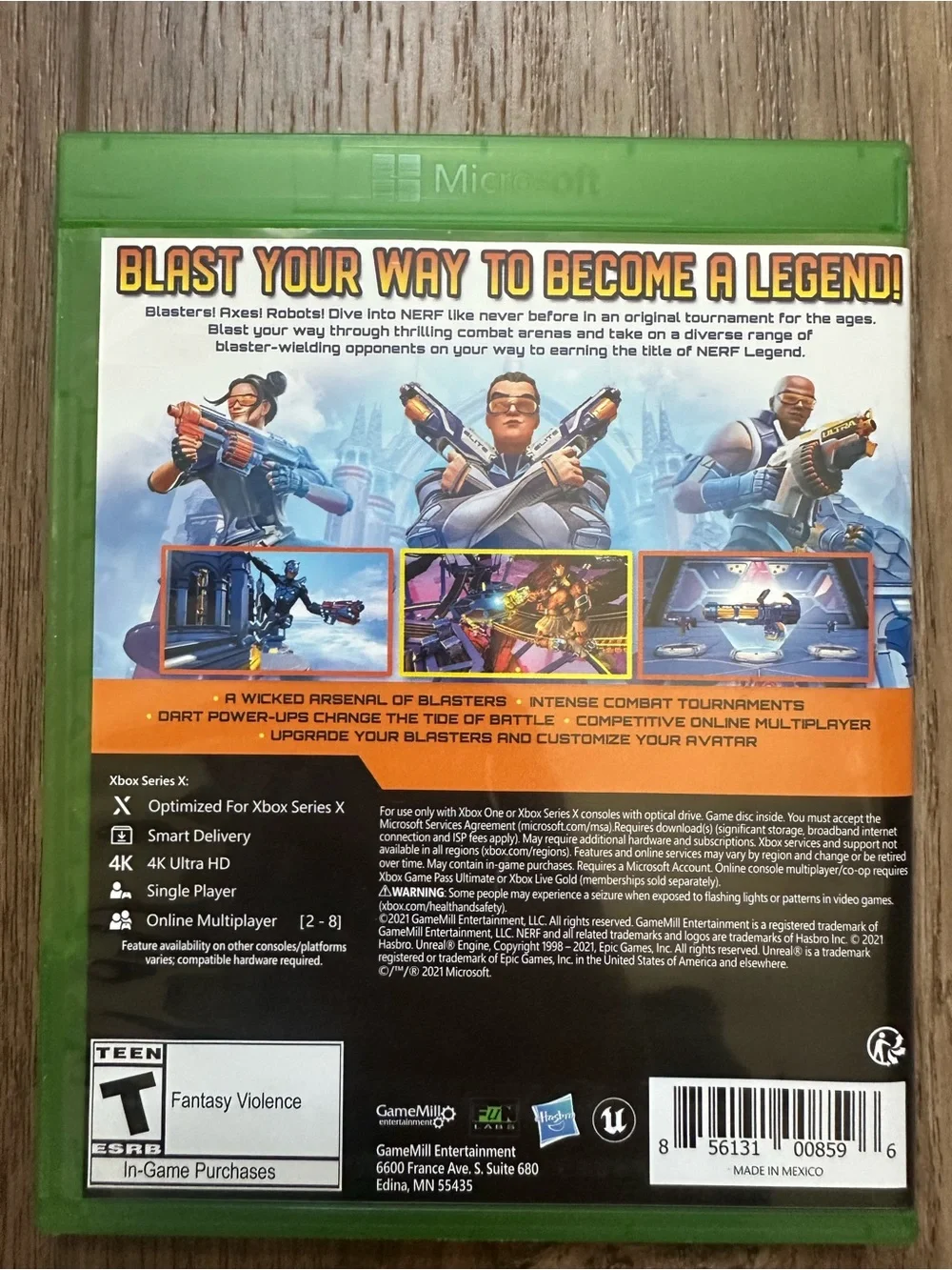 XBOX Series X/ XBOX One Nerf Legends Video Games, Rated Teen, Fantasy